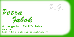 petra fabok business card